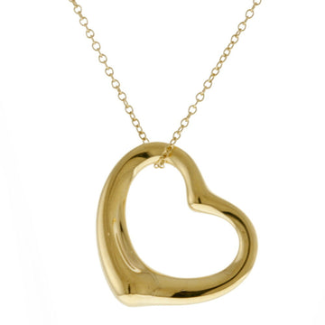 TIFFANY&Co. Open Heart Necklace 18K K18 Yellow Gold Women's R&K Recycle King
