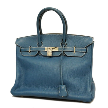 Hermes Birkin 35 G Engraved Women's Taurillon Clemence Leather Handbag