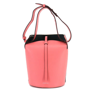 BURBERRY shoulder bag leather pink silver metal fittings Shoulder Bag