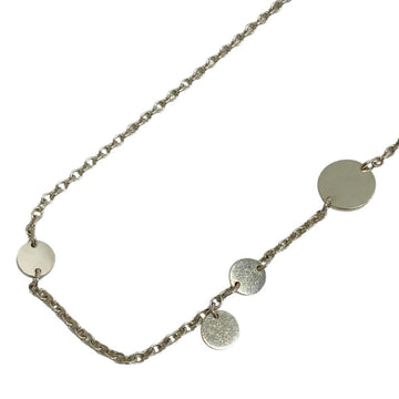 HERMES Serie Confetti Long Necklace Silver Women's