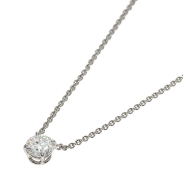 HARRY WINSTON Solitaire Diamond Necklace Platinum PT950 Women's