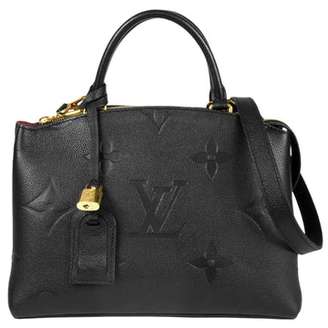 LOUIS VUITTON Petit Palais PM Handbag Monogram Empreinte Leather Shoulder Bag Black M58916