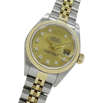 ROLEX Datejust 79173 P watch ladies 10P diamond automatic winding AT stainless steel SS gold YG combination polished