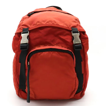PRADA Backpack Rucksack Daypack Shoulder Bag Nylon Orange Red V140
