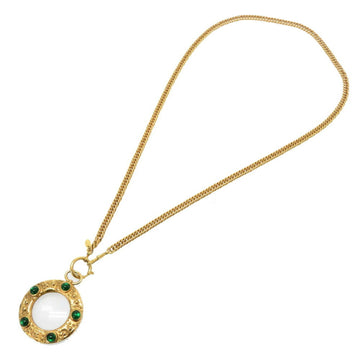 Chanel Loupe Color Stone Gold Chain Necklace 0765 CHANEL