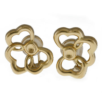 TIFFANY & Co. Triple Heart Earrings 18K K18 Yellow Gold Women's