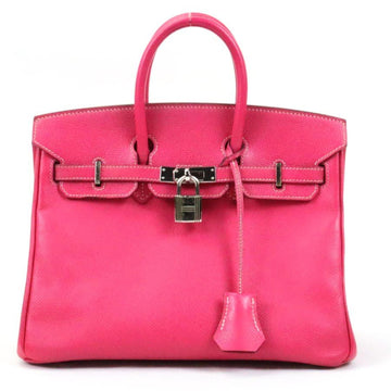 Hermes Handbag Birkin 25 Voe Epson Rose Tyrian Unisex