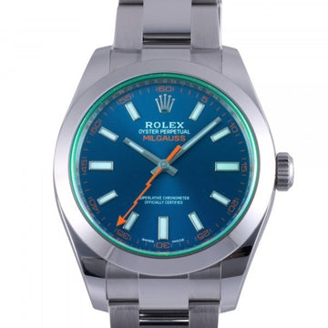 ROLEX Milgauss 116400GV Z blue dial watch men's
