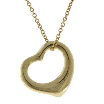 TIFFANY&Co. Open Heart Necklace 18K K18 Yellow Gold Women's