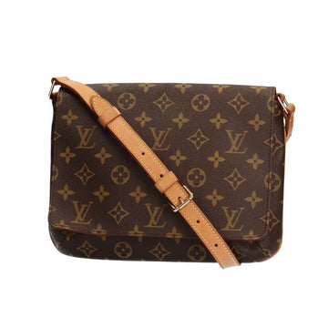 Louis Vuitton Musette Tango Monogram Shoulder Bag Brown Ladies