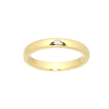 TIFFANY&CO. stacking band 8 ring diamond 1P K18 YG yellow gold 750 Stacking Ring