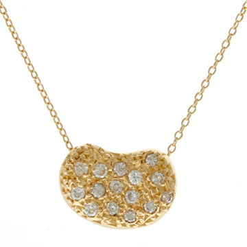 TIFFANY&Co. Bean necklace 18k gold K18 yellow diamond ladies