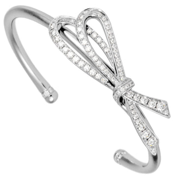 TIFFANY&Co Bow Ribbon Bangle Diamond Bracelet K18WG