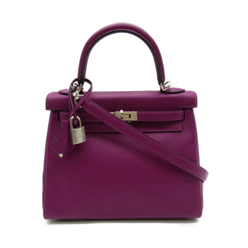 HERMES Kelly25 Anemone handbag Purple Anemone Swift leather leather