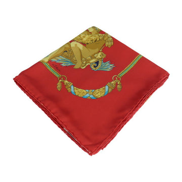 HERMES HOMMAGE A CHARLES GARNIER Tribute to Charles Garnier Carre 90 Scarf Silk Red Multicolor