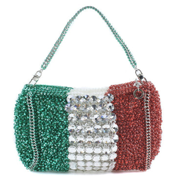 ANTEPRIMA Bandiera Italy 2WAY Clutch Wire Cord Green/White/Red Ladies Handbag