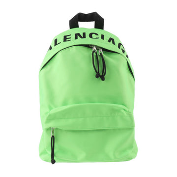 BALENCIAGA Wheel Backpack S Rucksack/Daypack 565798 Nylon Green Black Logo