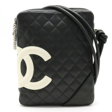Chanel Cambon Line Coco Mark Medium Pochette Shoulder Bag White Pink A25178