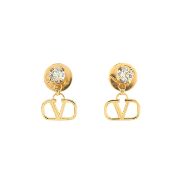 VALENTINO Garavani  GARAVANI V logo rhinestone earrings gold 2W2J0H29 accessories Earrings