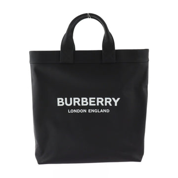 BURBERRY ARTIE tote bag 8026233 nylon black silver hardware 2WAY shoulder printed logo