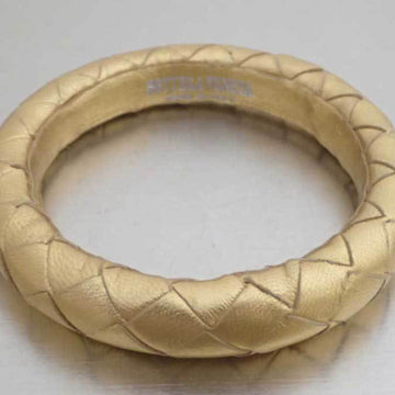 BOTTEGA VENETA Bangle Intrecciato Gold Leather Bracelet Breath Ladies