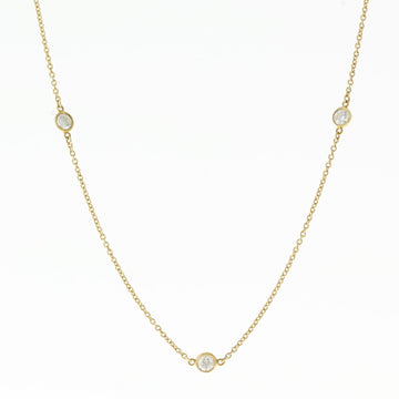 TIFFANY&Co. visor yard 3P necklace 18k gold K18 yellow diamond women's