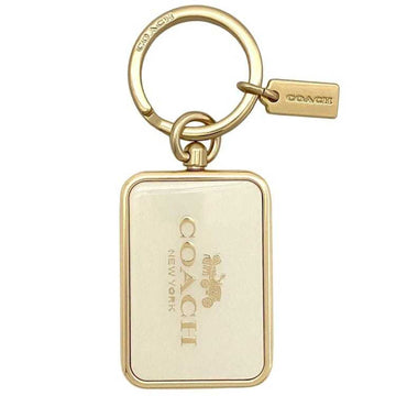 COACH Keychain White Gold C4317  Bag Charm Women's