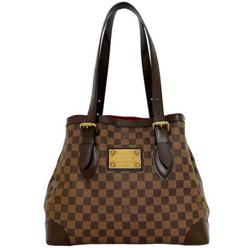 LOUIS VUITTON Tote Bag Hampstead GM Brown Gold Damier Ebene N51203 Canvas Leather TH0095