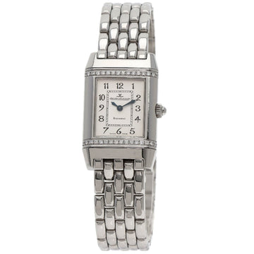 Jaeger-LeCoultre 265.8.08 Reverso Floral Diamond Watch Stainless Steel SS Ladies JAEGER-LECOULTRE
