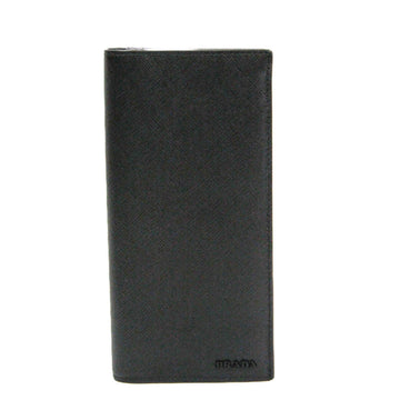 PRADA Saffiano 2MV836 Men's Leather Long Wallet [bi-fold] Black
