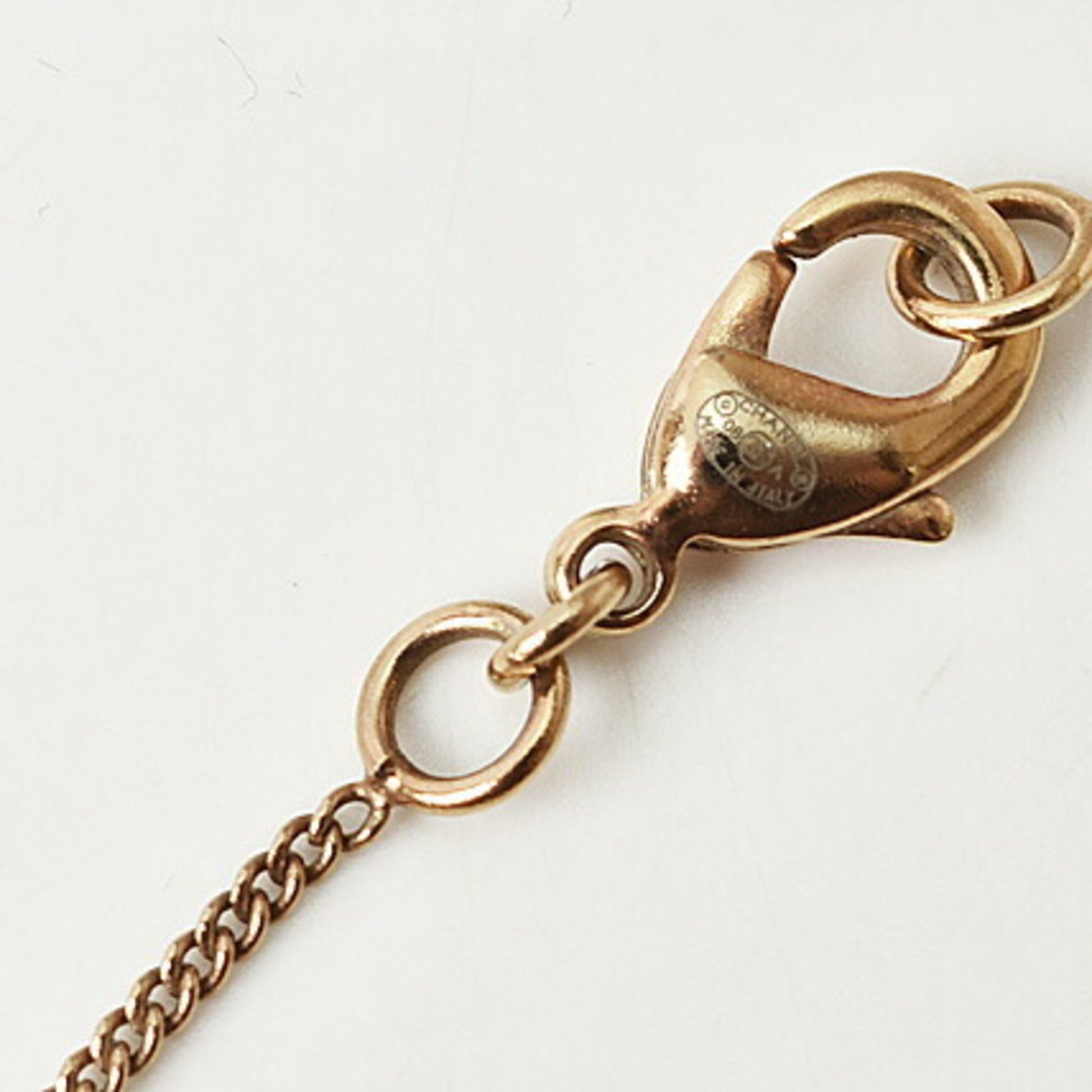 Chanel necklace/pendant CHANEL coco mark/CC rhinestone gold/rose multi