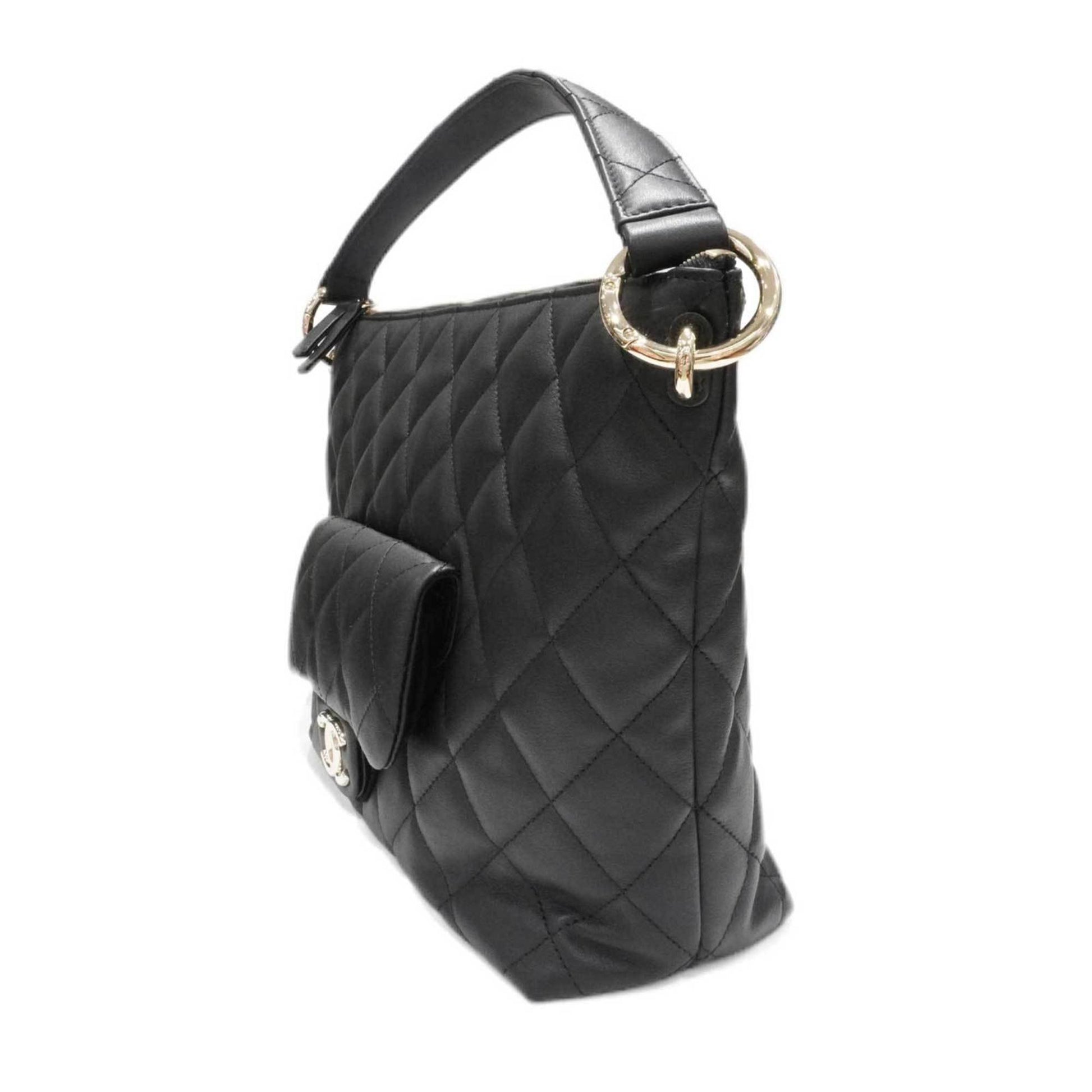 CHANEL Maxi Hobo Bag AS4347B Shoulder Black [SG Hardware] Calfskin Wom