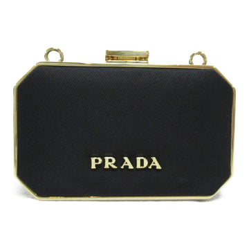 PRADA tassel detail mini pouch Black leather 1TA0072DM5F0002