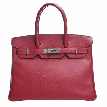 HERMES Vaux Epson Birkin 30 Handbag Red Ladies