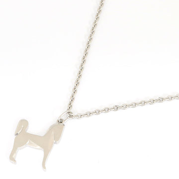Hermes Necklace Panash Silver Metal Pendant Men's Horse