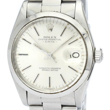 ROLEXVintage  Oyster Perpetual Date 1500 Steel Automatic Mens Watch BF561060