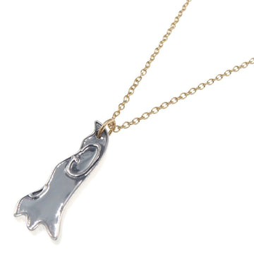 GUCCI GG Ghost Necklace Silver/K18YG Women's