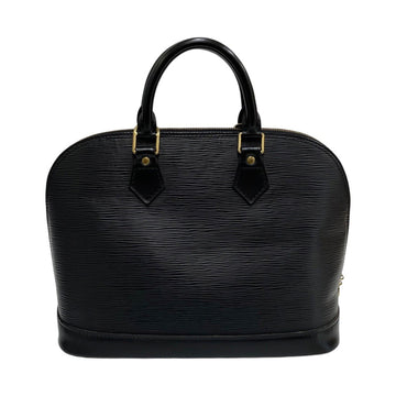 LOUIS VUITTON Vintage Alma Epi Leather Genuine Handbag Mini Boston Bag Black Noir