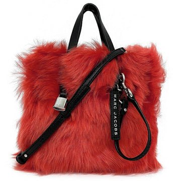 Marc Jacobs Poppy Red M0014100-617 Fur Leather MARC JACOBS Handbag Shoulder Bag Ladies
