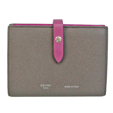 CELINE Medium Multi-function 104813 Women's Leather Wallet [bi-fold] Gray,Pink,Purple