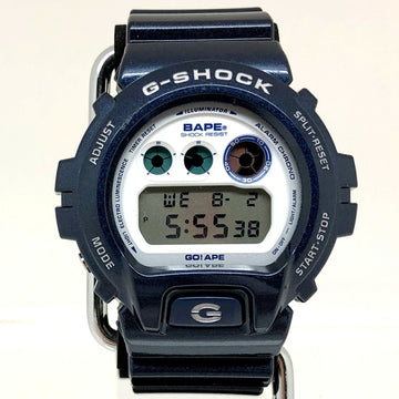 CASIO G-SHOCK watch DW-6900 Abathing Ape APE BAPE collaboration double name third digital quartz metallic blue white dial serial limited to 1000 pieces ITBDMQ5BZYJY