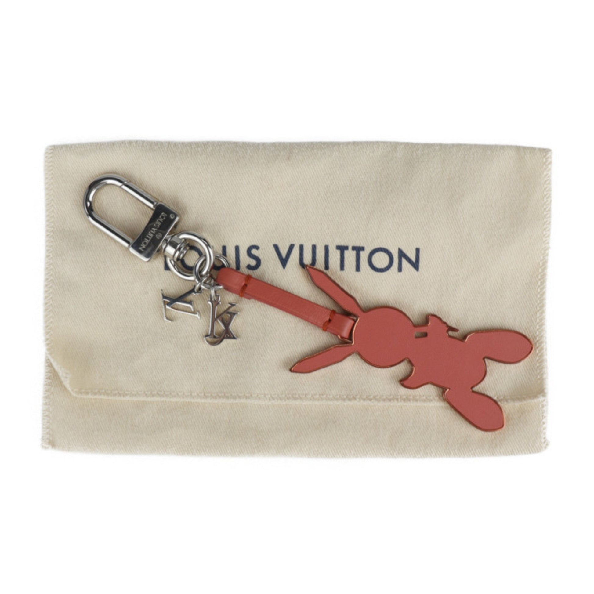 LOUIS VUITTON key ring M62733 Jeff Coons Rabbit Bag charm louis vuitton  lea
