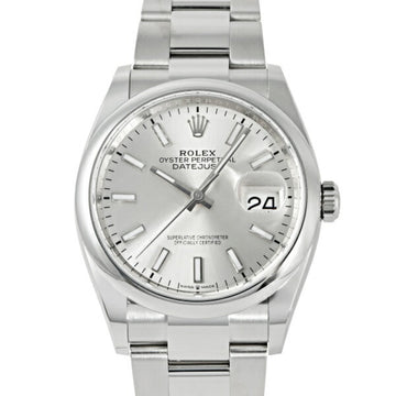 ROLEX Datejust 36 126200 Silver Bar Dial Watch Men's