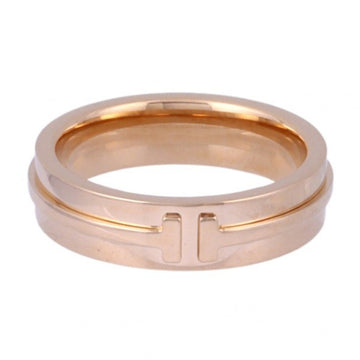 TIFFANY T wide ring K18PG pink gold