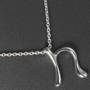 TIFFANY Alphabet Letter N Necklace Initial Silver 925 &Co. Women's