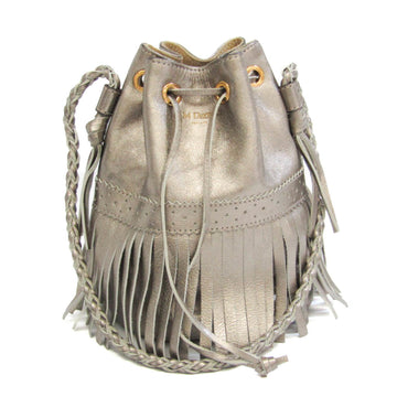 J&M DAVIDSON Carnival Women's Leather Tote Bag Metallic Gold