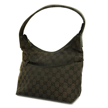 GUCCIAuth  GG Canvas Shoulder Bag 169998 Women's Handbag Black