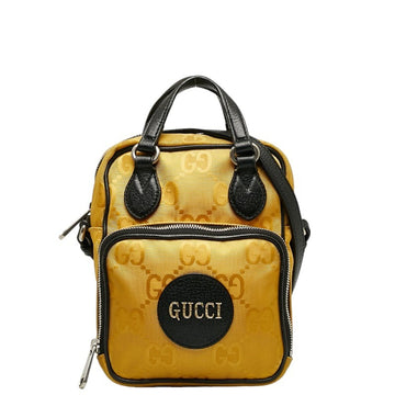 GUCCI Off the Grid Handbag Shoulder Bag 625850 Yellow Black Nylon Leather Ladies
