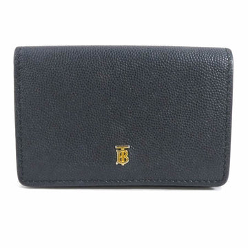 BURBERRY tri-fold wallet leather black men's 55172g
