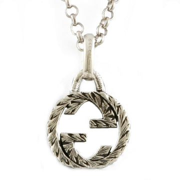 Gucci SV925 Necklace Interlocking G Silver Women's Men's 925
